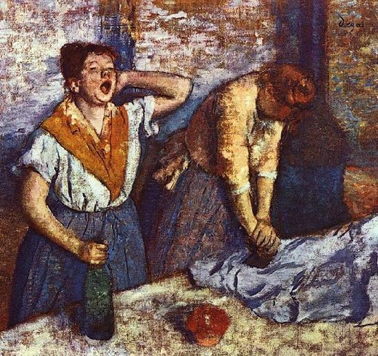 Two ironing women, Edgar Degas